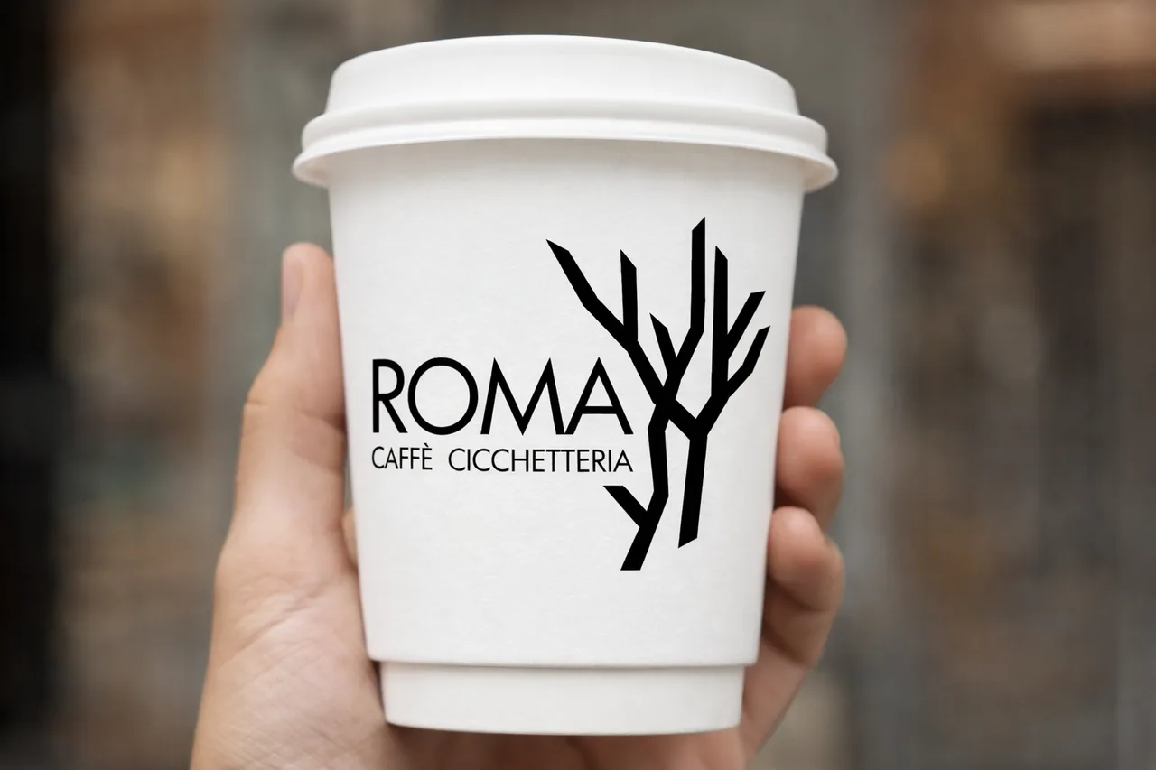 Inserimento del logo Bar Roma nel contesto