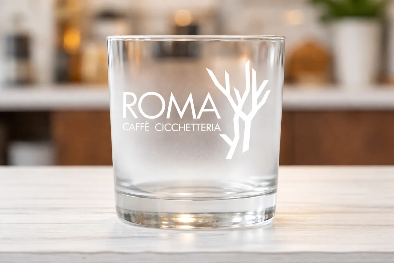 Inserimento del logo Bar Roma nel contesto