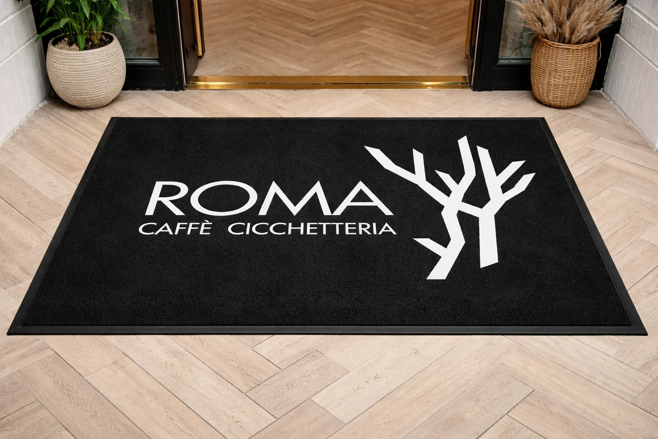 Inserimento del logo Bar Roma nel contesto